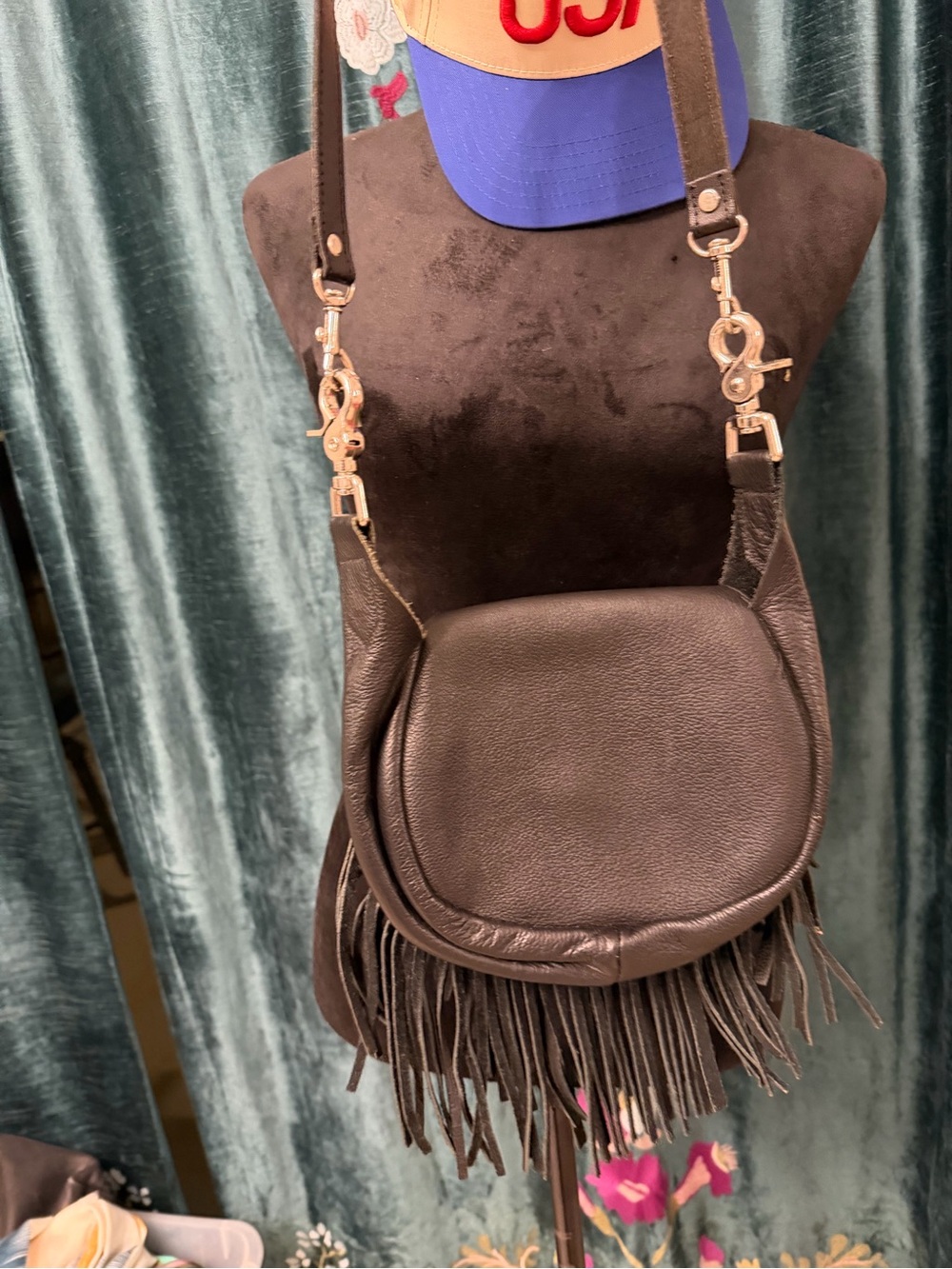 Harley-Davidson Black Leather Fringe Crossbody